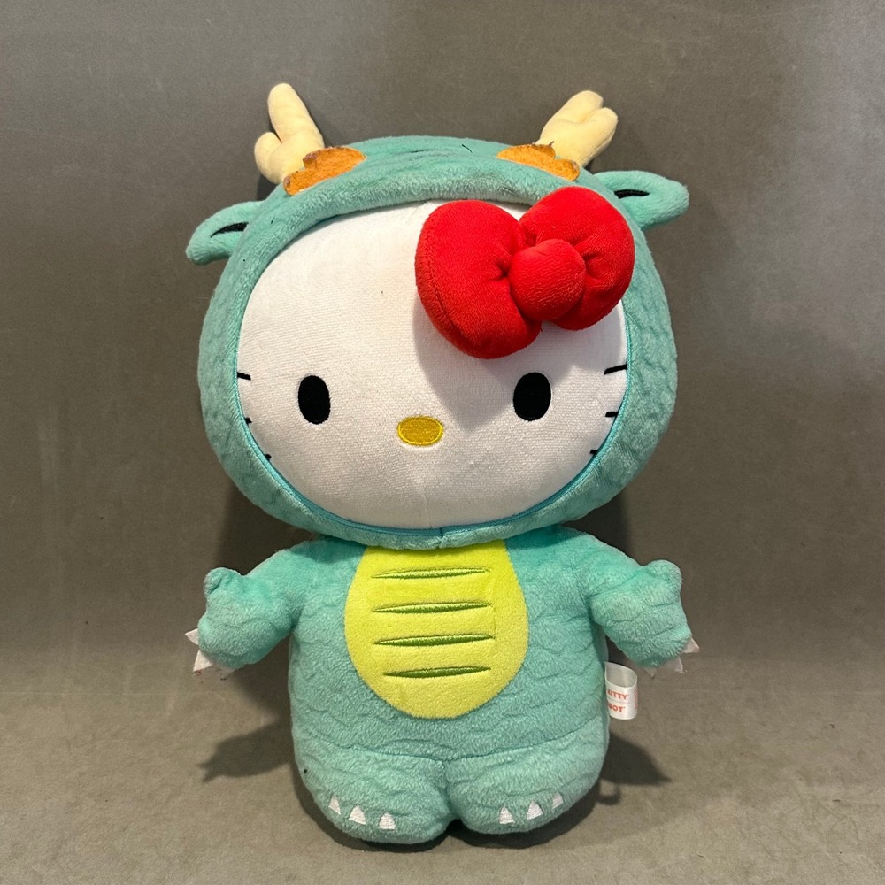 Sanrio Kidrobot Hello Kitty Dragon Costume Plush Teal 14 Inch Collectible Toy